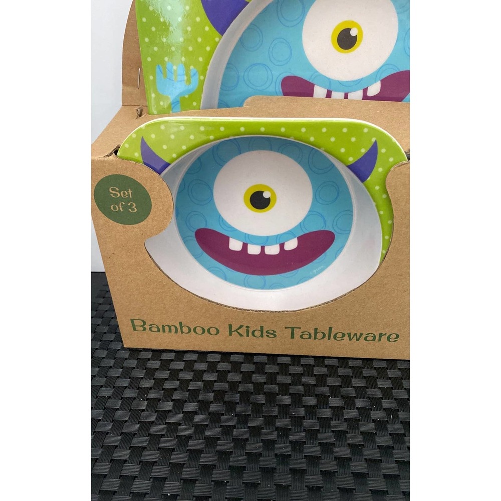 Bamboo Kids 3 piece Tableware - Picture 3 of 4